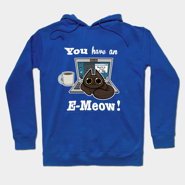 Cat T-Shirt - You have an E-Meow! - Brown Cat Hoodie by truhland84